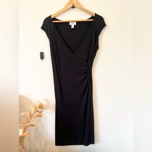 Ann Taylor Loft, cap-sleeve little black dress. Size 6.